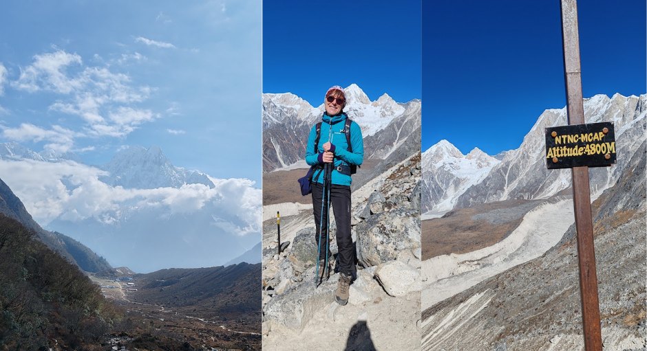 Aklimatizační výstup do 4 500 m n. m. na treku kolem Manaslu